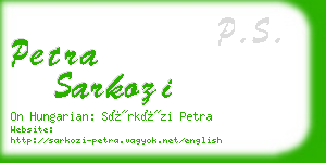 petra sarkozi business card